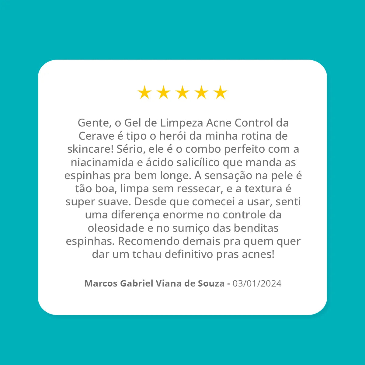 Cerave™ - Gel de Limpeza Acne Control Facial