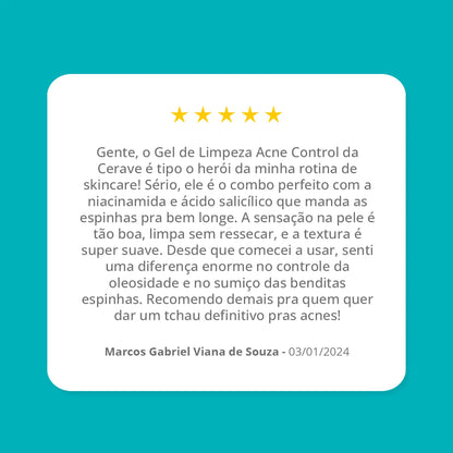 Cerave™ - Gel de Limpeza Acne Control Facial