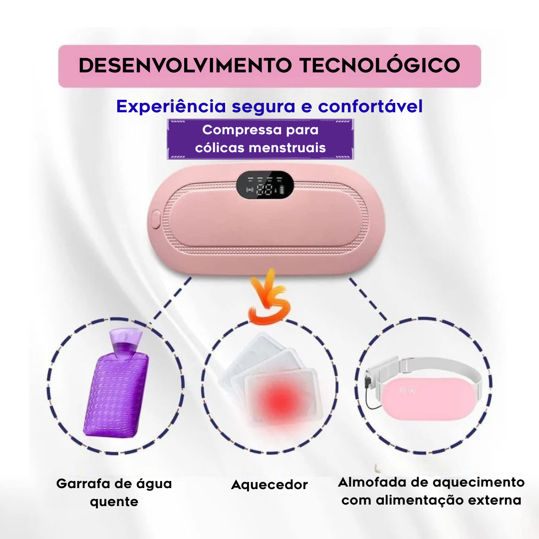 AlívioMenstrual™ - Compressa quente para cólicas menstruais