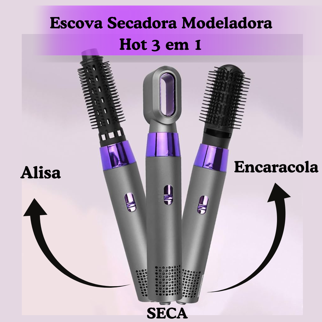 SecaLiss® - Escova Secadora & Modeladora 3 em 1