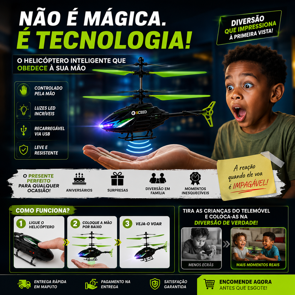 AeroVoa® - Helicóptero Inteligente Por Indução