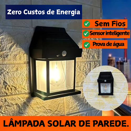 Ecosolar® - Luminária de parede com sensor de movimento solar