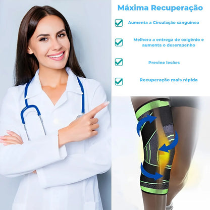 FlexShield™ - Joelheira de Suporte Ortopédica Ajustável